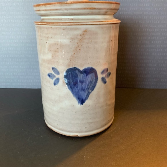 VTG Owens pottery canister with heart motif - Picture 2 of 8